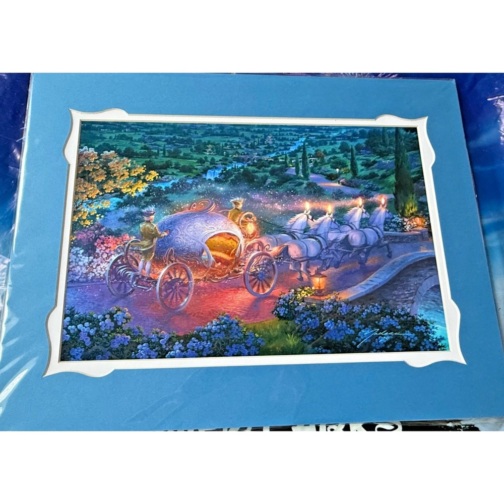 2026 Disney Parks Cinderella John Nadeau SIGNED 14x18" The Carriage